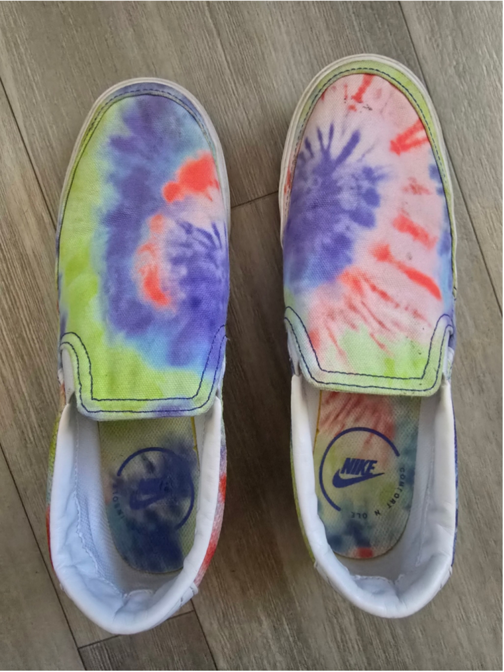 Women Nike Court Legacy Tie-Dye Slip-On Shoes Size 8.5